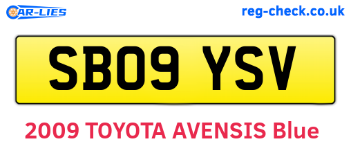 SB09YSV are the vehicle registration plates.