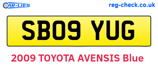 SB09YUG are the vehicle registration plates.