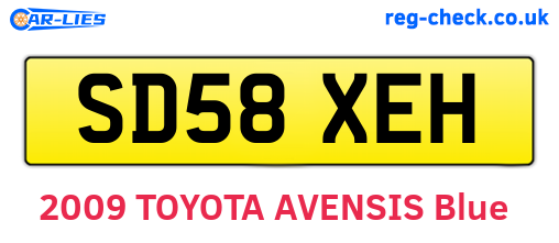 SD58XEH are the vehicle registration plates.