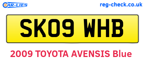 SK09WHB are the vehicle registration plates.