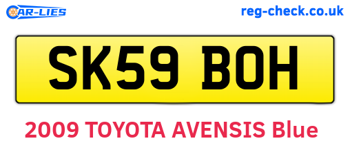 SK59BOH are the vehicle registration plates.