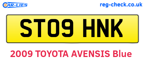 ST09HNK are the vehicle registration plates.