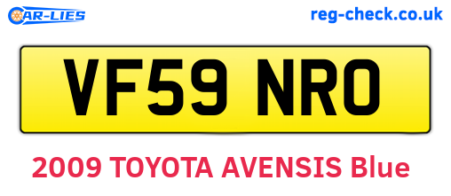 VF59NRO are the vehicle registration plates.