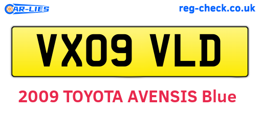 VX09VLD are the vehicle registration plates.