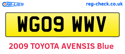 WG09WWV are the vehicle registration plates.