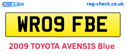 WR09FBE are the vehicle registration plates.
