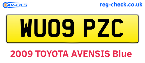 WU09PZC are the vehicle registration plates.