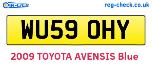 WU59OHY are the vehicle registration plates.