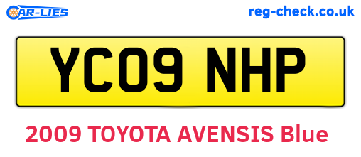 YC09NHP are the vehicle registration plates.