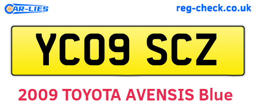 YC09SCZ are the vehicle registration plates.