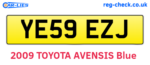 YE59EZJ are the vehicle registration plates.