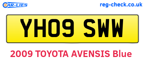 YH09SWW are the vehicle registration plates.