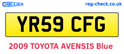 YR59CFG are the vehicle registration plates.