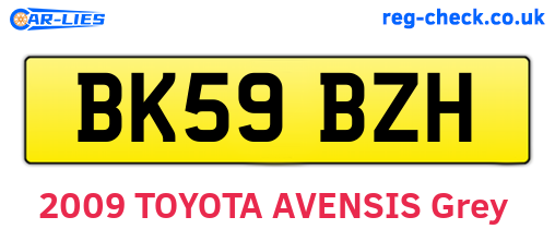 BK59BZH are the vehicle registration plates.