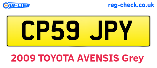 CP59JPY are the vehicle registration plates.
