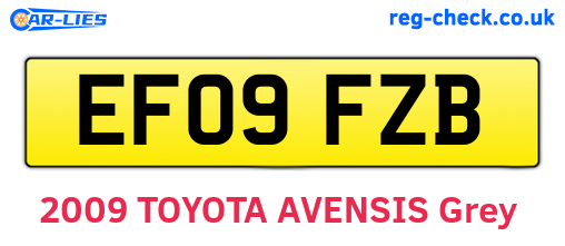 EF09FZB are the vehicle registration plates.