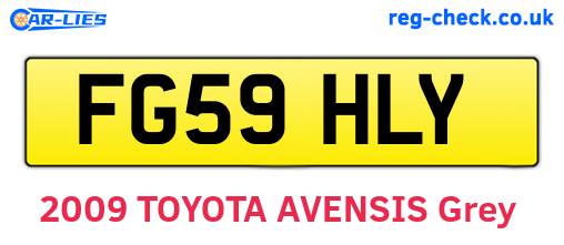 FG59HLY are the vehicle registration plates.