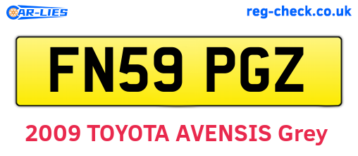 FN59PGZ are the vehicle registration plates.