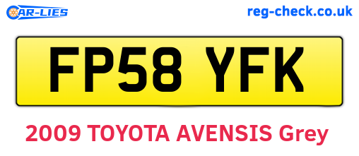 FP58YFK are the vehicle registration plates.