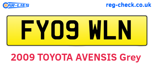 FY09WLN are the vehicle registration plates.
