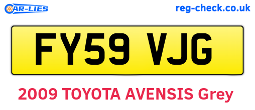 FY59VJG are the vehicle registration plates.