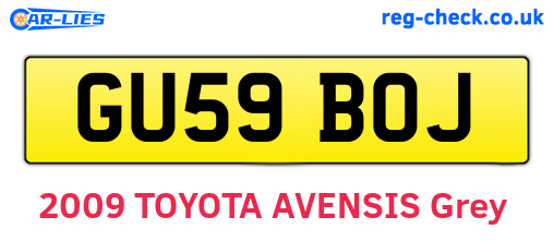 GU59BOJ are the vehicle registration plates.