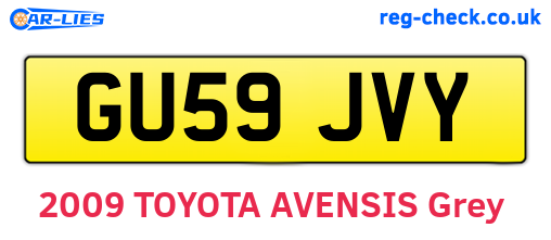 GU59JVY are the vehicle registration plates.
