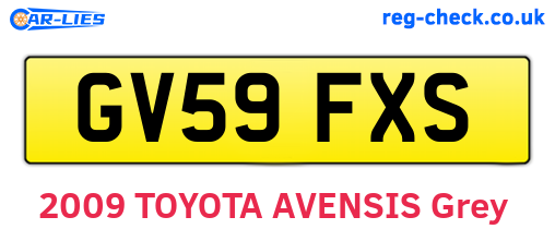 GV59FXS are the vehicle registration plates.