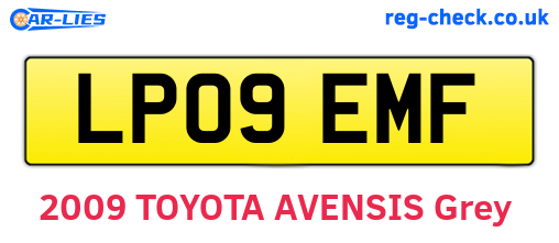 LP09EMF are the vehicle registration plates.