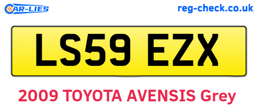 LS59EZX are the vehicle registration plates.