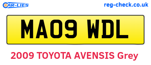 MA09WDL are the vehicle registration plates.