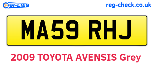 MA59RHJ are the vehicle registration plates.