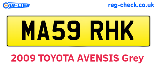 MA59RHK are the vehicle registration plates.