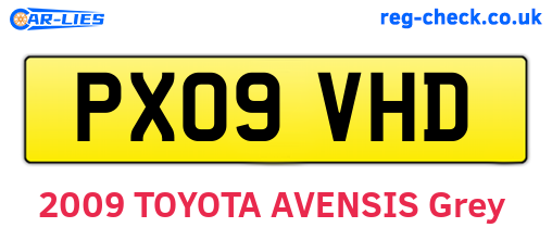PX09VHD are the vehicle registration plates.