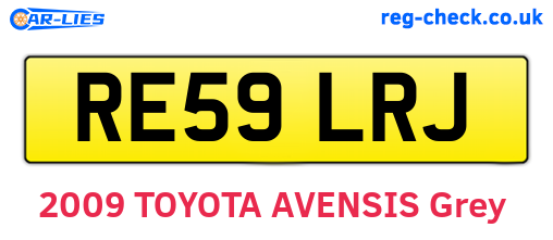RE59LRJ are the vehicle registration plates.