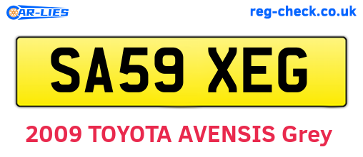SA59XEG are the vehicle registration plates.
