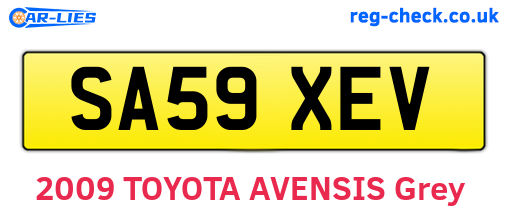 SA59XEV are the vehicle registration plates.