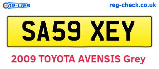SA59XEY are the vehicle registration plates.