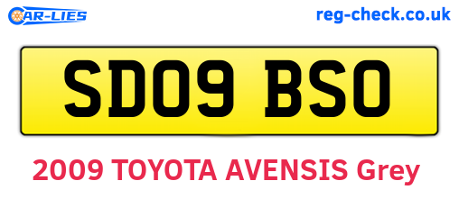 SD09BSO are the vehicle registration plates.