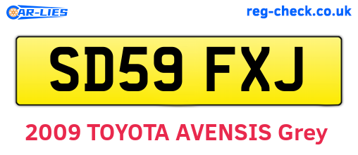 SD59FXJ are the vehicle registration plates.