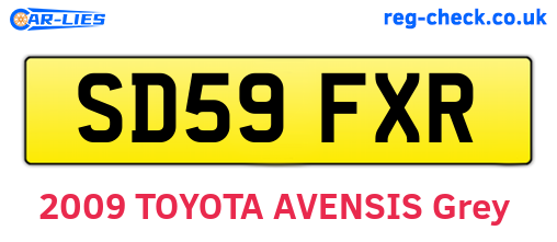 SD59FXR are the vehicle registration plates.