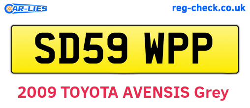 SD59WPP are the vehicle registration plates.