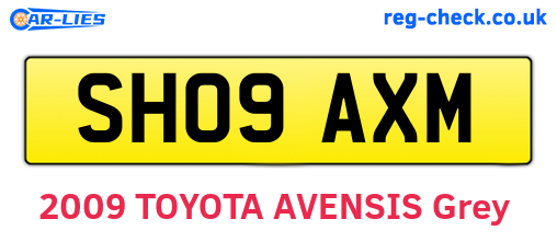 SH09AXM are the vehicle registration plates.