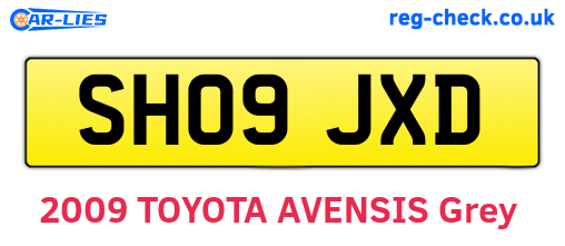 SH09JXD are the vehicle registration plates.