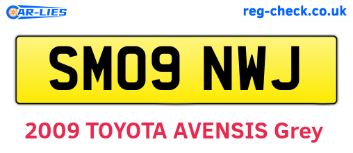 SM09NWJ are the vehicle registration plates.