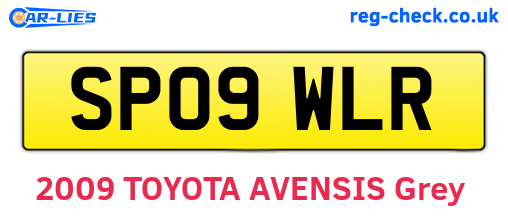 SP09WLR are the vehicle registration plates.