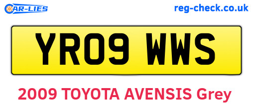 YR09WWS are the vehicle registration plates.