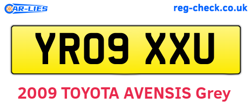 YR09XXU are the vehicle registration plates.