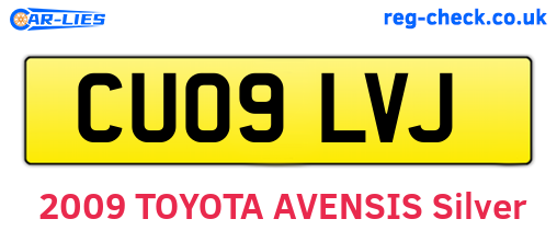 CU09LVJ are the vehicle registration plates.