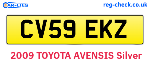 CV59EKZ are the vehicle registration plates.